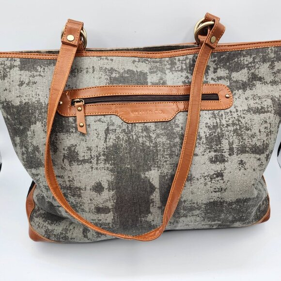 Vaan & Co Rawhide Leather Patchwork Tote Bag - Picture 2 of 12